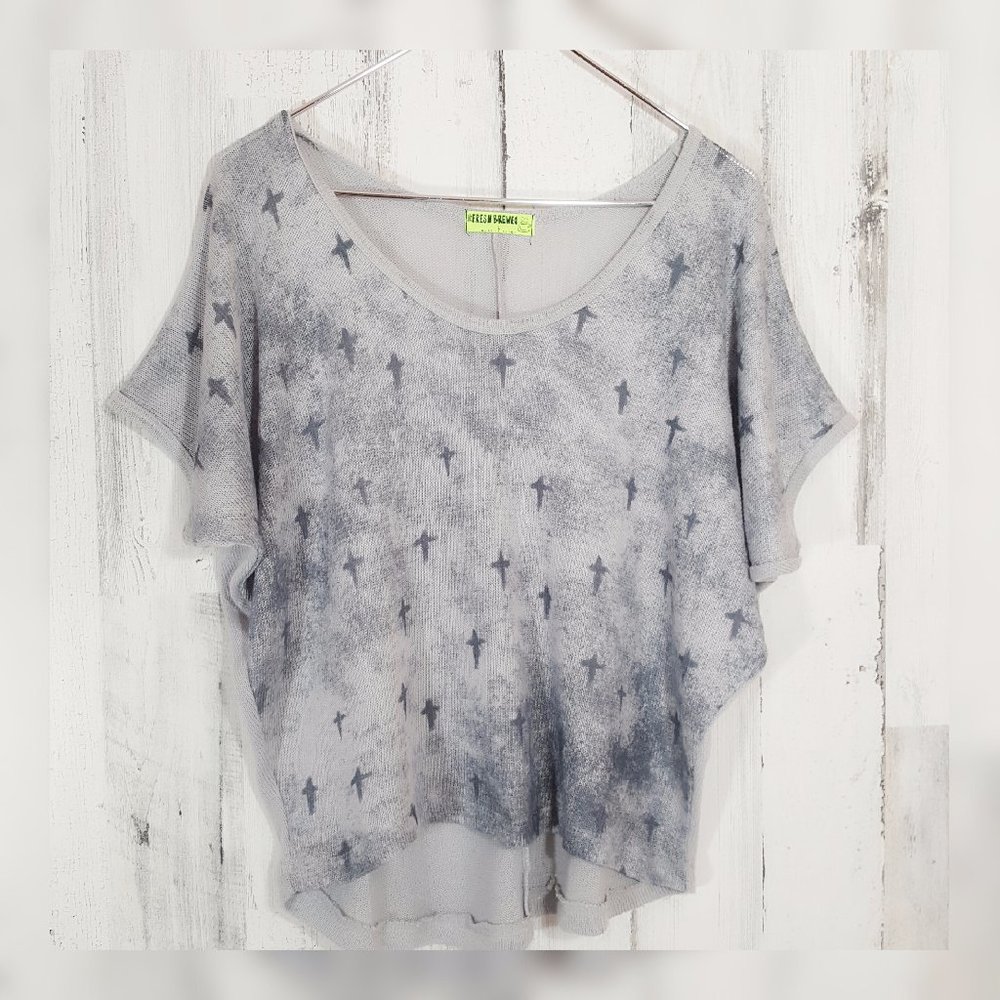 FRESH BREWED v-neck slouchy top